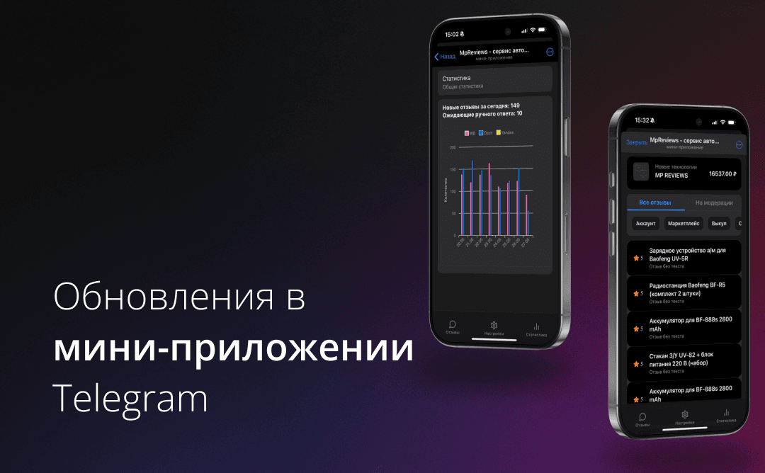 Удобная модерация отзывов в Telegram и умная фильтрация